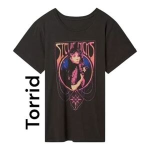 New! Stevie Nicks Classic Fit Cotton Roll Sleeve Tee Sz 1X